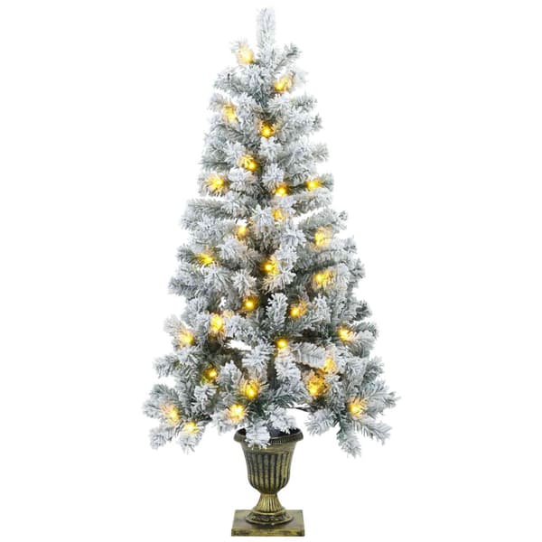 Mini-julgransset 120 cm 275 LED-lampor Varmvit PVC Grön och Vit