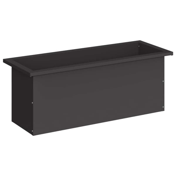 Odlingslåda med LED Svart 30 x 80 x 30 cm Stål