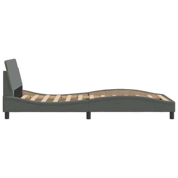 Bed Frame "Dover" Dark Grey 100x200 cm Fabric