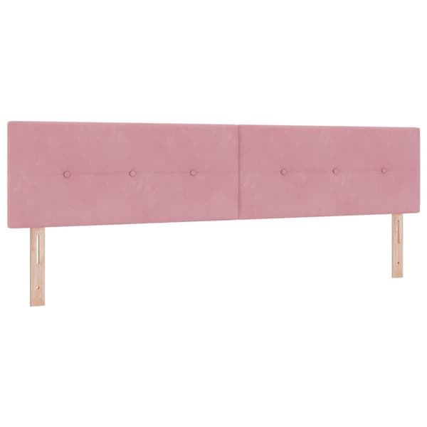 Kontinentalsäng med madrass Rosa 200 x 200 cm Sammet