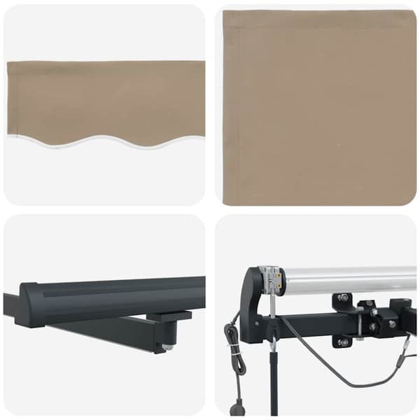 Markis tyg med Beige 400 × 350 cm Polyester