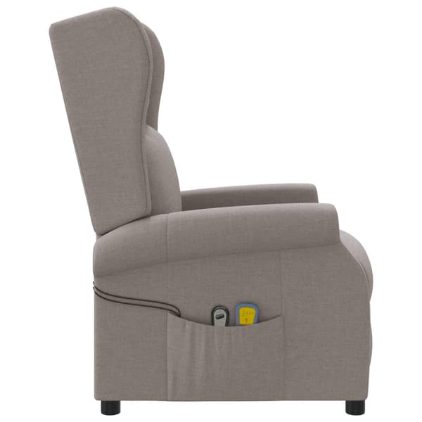 Vingback Elektrisk Massagefåtölj Taupe Tyg