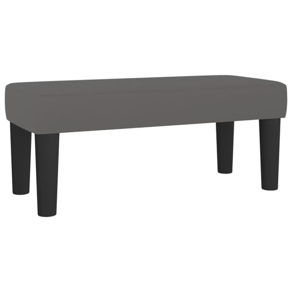 Ramsäng med madrass grå 90x190 cm konstläder