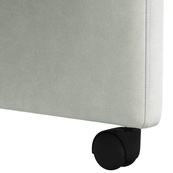 Matstolar med hjul 2 pcs Ljusgrå 58 x 65 x 98 cm Sammet