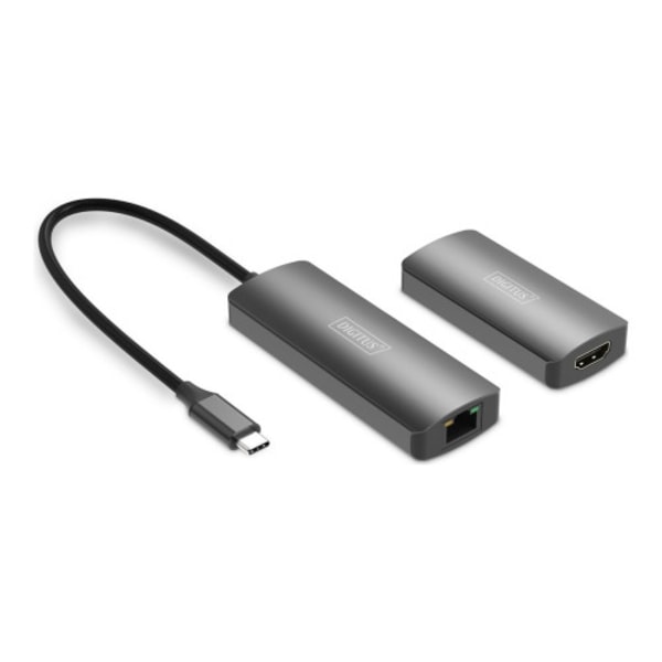 DIGITUS - sändare och mottagare - video/ljud/USB-förlängare - HDMI, USB-C