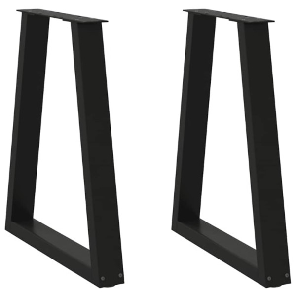 Matbordsben V-formade 2 st svarta 60x(72-73) cm stål