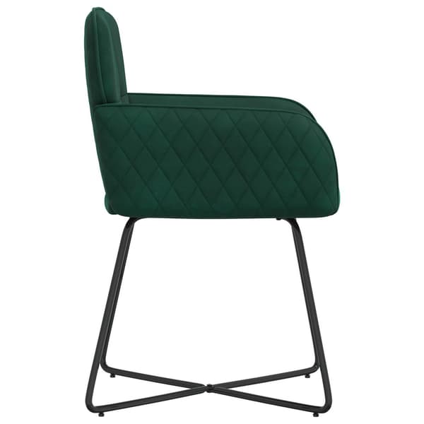 Matstolar 6 pcs Sammet Mörkgrön 59 x 56,5 x 86 cm