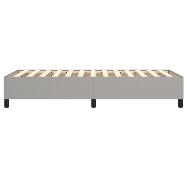 Boxspring-sängram ljusgrå 100x200 cm tyg