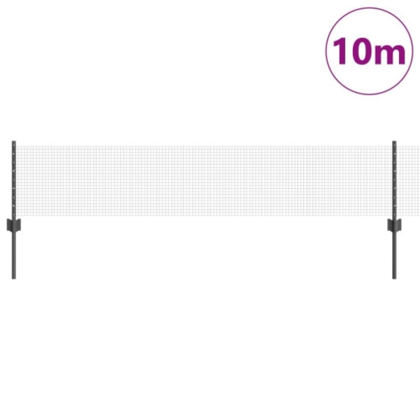 svetsat trådgärde med 5 U-stolpar Grå 0,4x10 m Stål