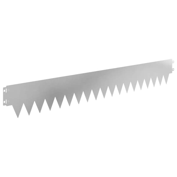 Kant för gräsmatta 20 pcs 103 x 15 cm metall Silver