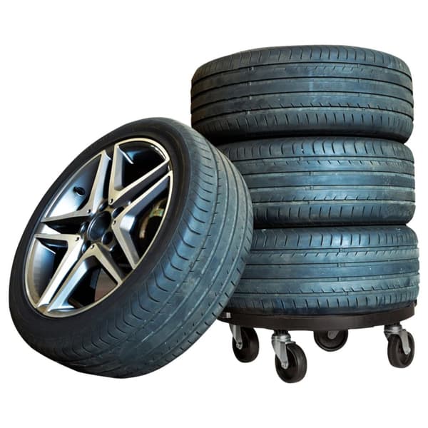 Blomvagnar med hjul 3 st diameter 40 cm svart 275 kg