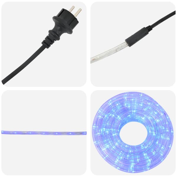 LED-ljusslang för julen 240 LED-lampor Blå 10 m