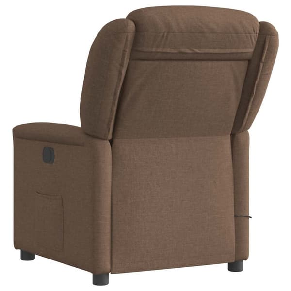 Massagefåtölj brun tyg