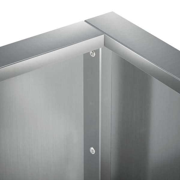 Stödvägg 2 st 50 x 50 x 30 cm Galvaniserat stål Silver