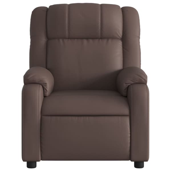 Massagefåtölj brun konstläder
