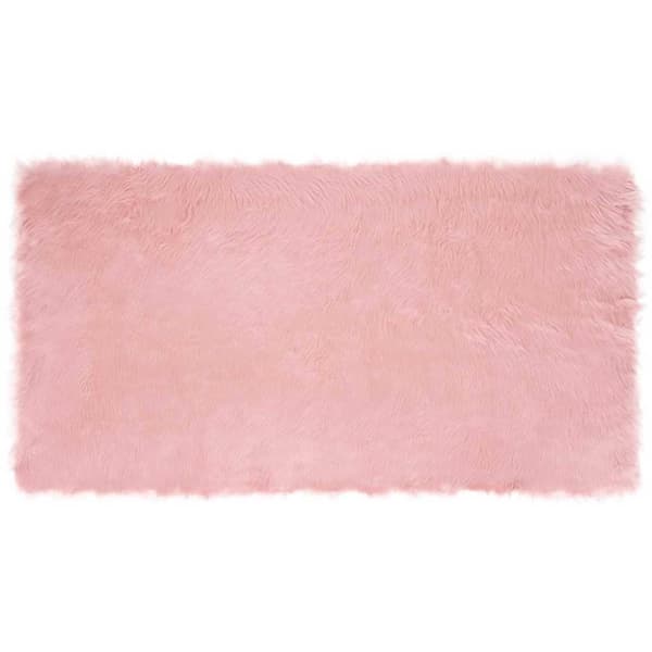 Fuskfäll matta TAFALLA Rosa 80 x 150 cm Polyester