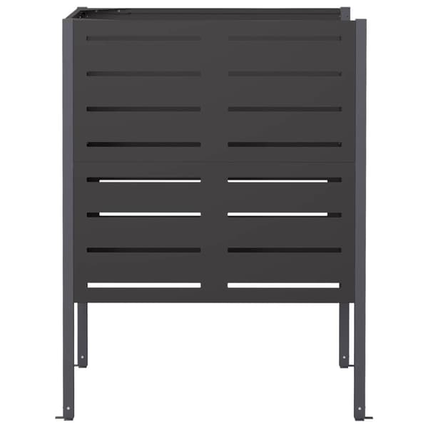 Soptunneskärm 85 x 85 x 113 cm Stål Svart