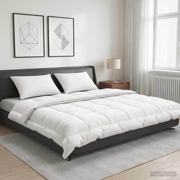 Duntäcke 200x200 cm 4 årstider 300 GSM Australiensk Ull Vit