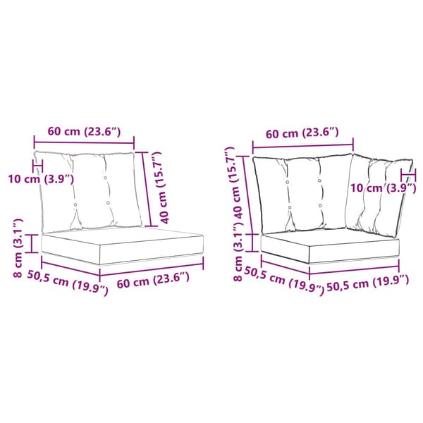 Utomhussoffset med kudde 7 pcs Vit och Beige