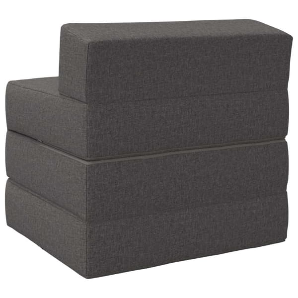 Fällbar Soffbed Ljusgrå 200 x 70 x 10 cm Tyg