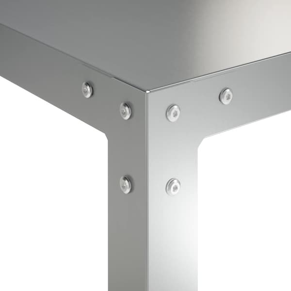 Planteringsbord 100 x 50 x 104 cm Galvaniserat stål Silver