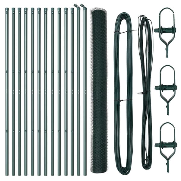 Stängselstolpe Grön 25 x 1,5 m (13 mm mesh) Stål