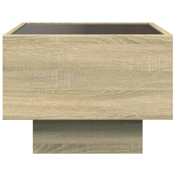 Sängbord med Infinity LEDs sonoma-ek 40x40x30 cm