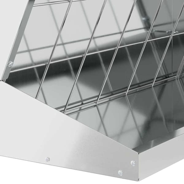 Höutfodrare Silver 71 x 33 x 70 cm Galvaniserat Stål