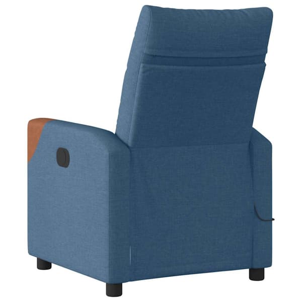 Massagefåtölj blå tyg