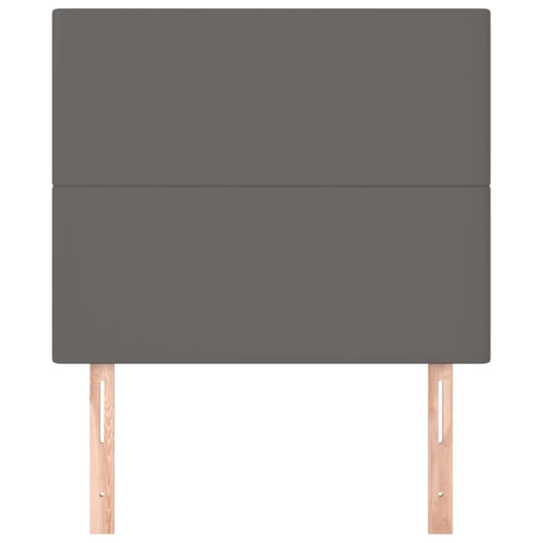 Sänggavel grå 100x5x118/128 cm konstläder