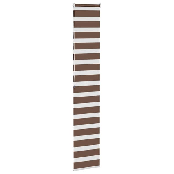 Rullgardin zebra brun 50x200 cm tyg bredd 45,9 cm polyester