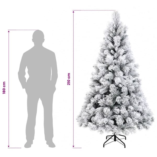 Plast Hingad Julgran 210 cm 300 LED-lampor Varmvit