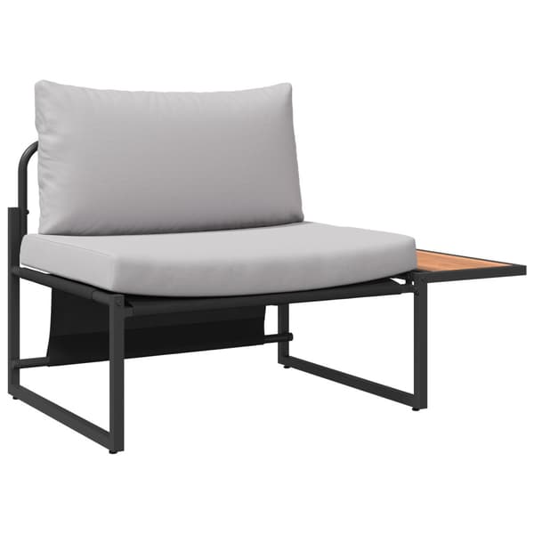 Trädgårdsoffset 2 pcs Ljusgrå Stål