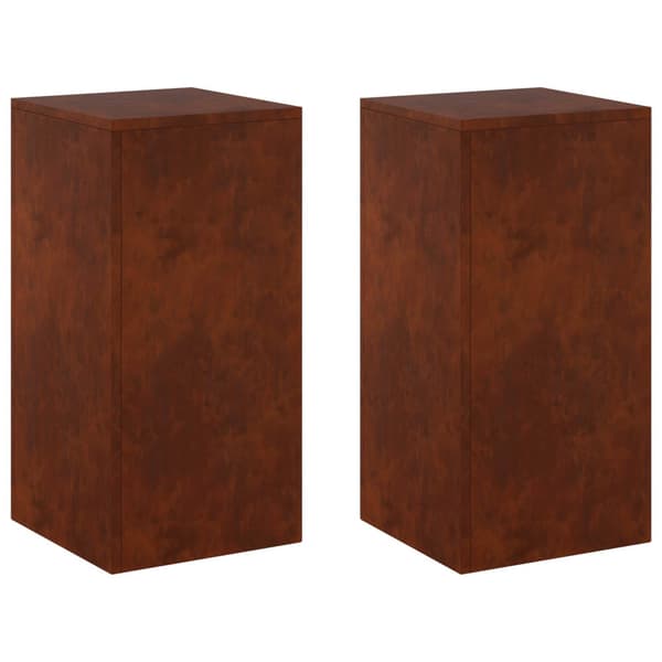 Växtställ 2 pcs Rostig 30 x 30 x 60 cm Väderbeständig stål