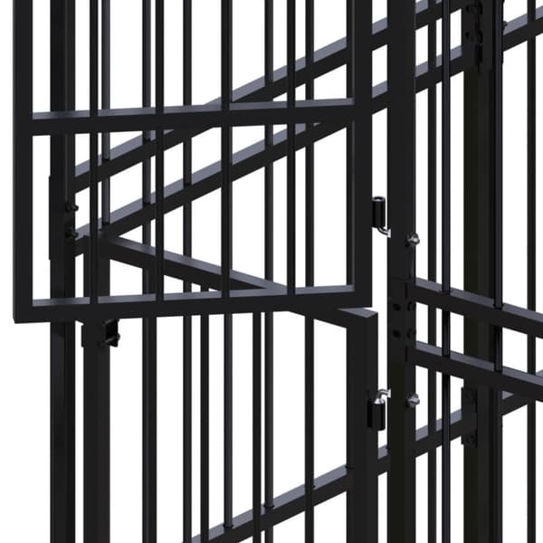 Hundgård för utomhusbruk stål 1,84 m²