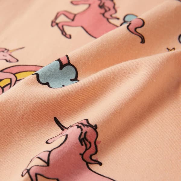 Barnpyjamas med korta ärmar ljus orange 128