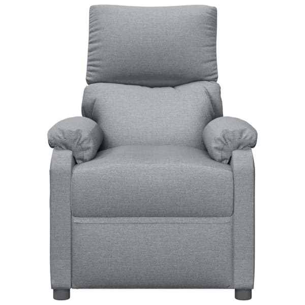 Massagefåtölj ljusgrå tyg