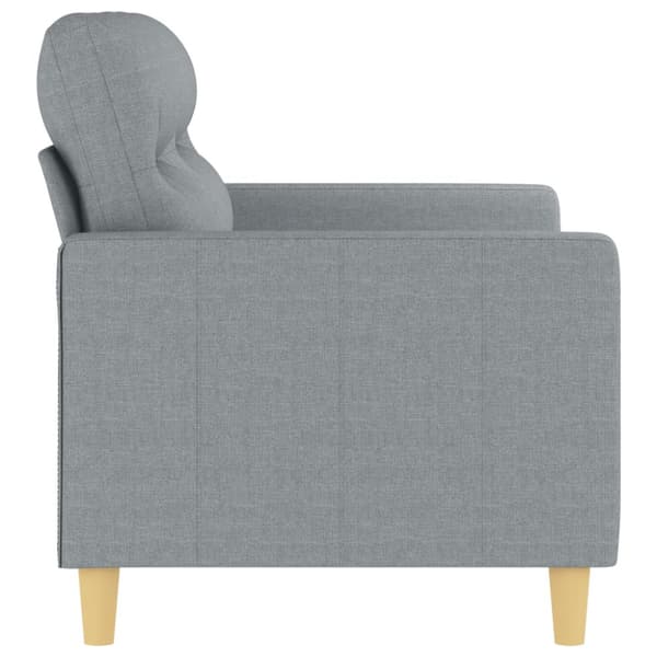 2-sitssoffa ljusgrå 120 cm tyg
