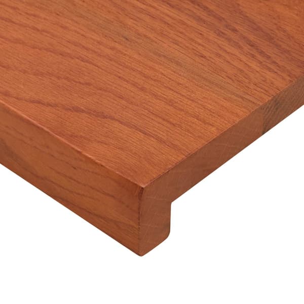Trappsteg 4 st 100 x 30 x 2 cm Brun Massivt Ekträ