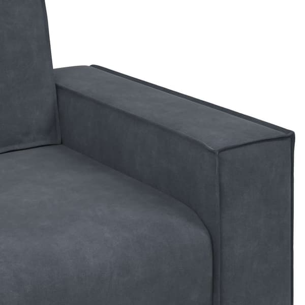 3-sitssoffa mörkgrå 220x78x84 cm sammet