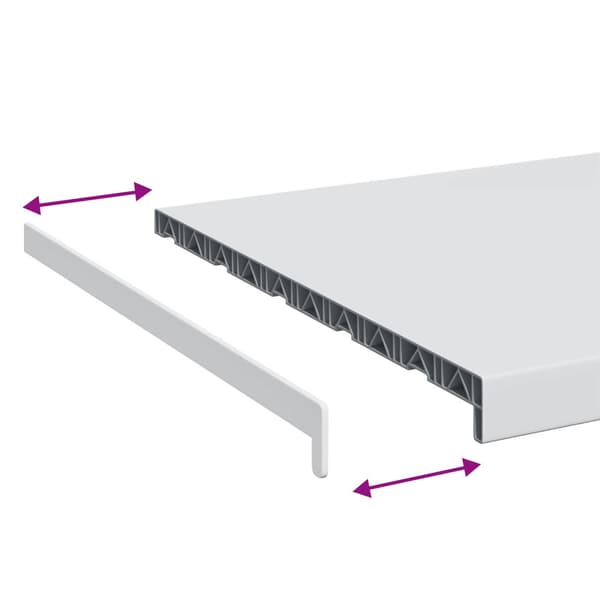 Fönsterbräda Vit 120 x 50 x 4,5 cm PVC