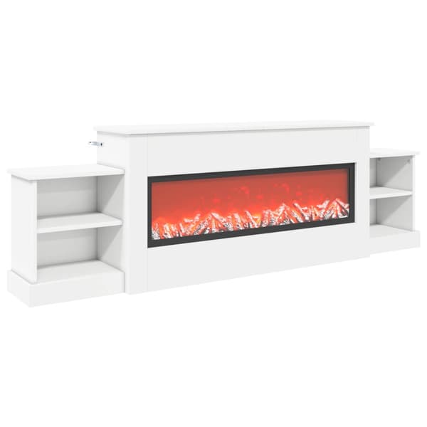 Elektrisk eldstad Vit 177 x 30 x 56,5 cm Konstruerat trä