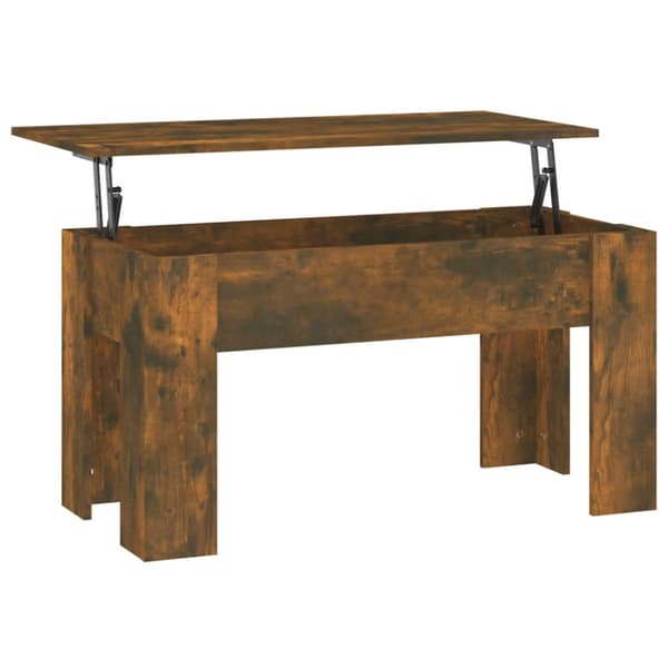Soffbord rökfärgad ek 101x49x52 cm konstruerat trä