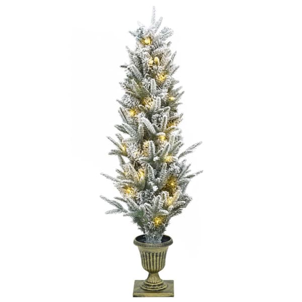 Mini julgran 120 cm 100 LED-lampor Varmvit PVC och PE