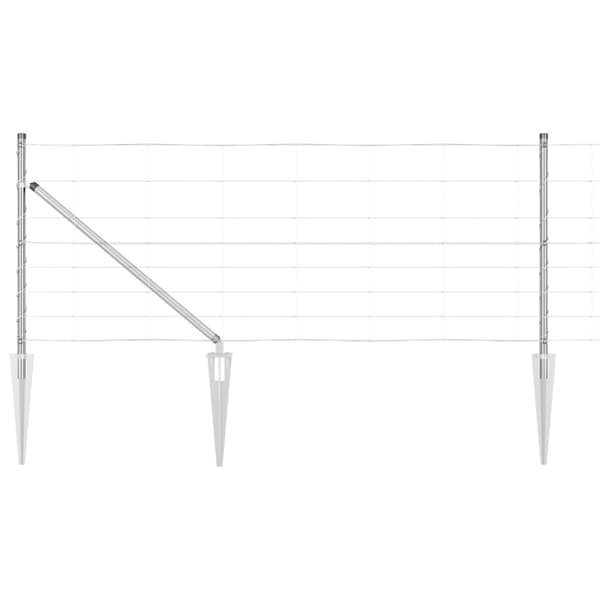 Stängselstolpe Galvaniserad 50 x 0,8 m Stål