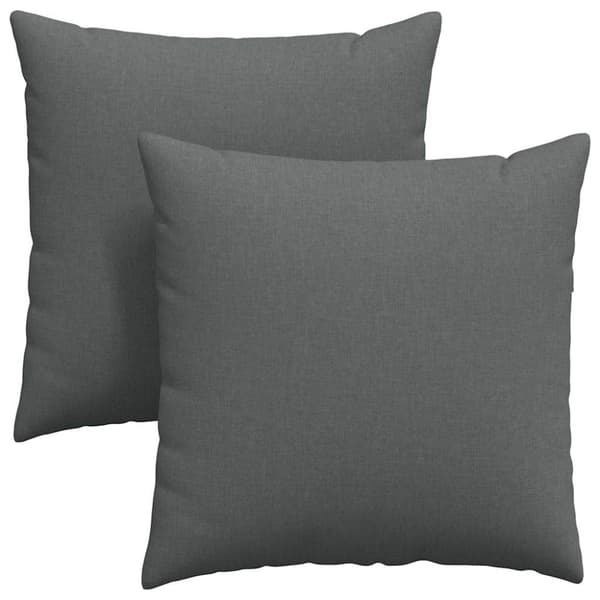 Sofakuddar 2 pcs Mörkgrå 60 x 60 cm tyg