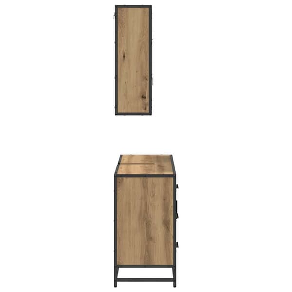Badrumsmöbelset med låda 2 pcs Artisan Ek Konstruerat trä