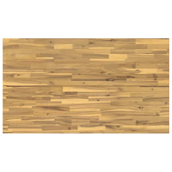 140 x 80 x 75 cm Massivt Akaciaträ Vit Rektangulär