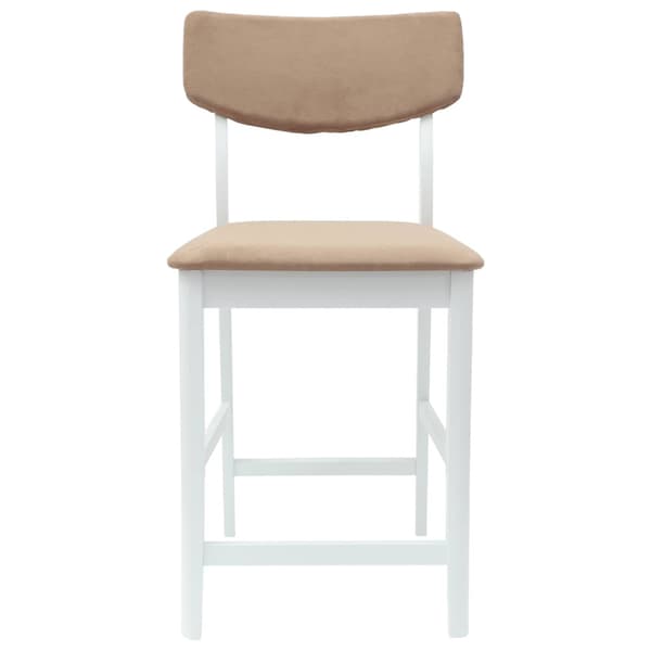 Matstolar 2 pcs Vit 48 x 49 x 95 cm Massiv Gummiträ
