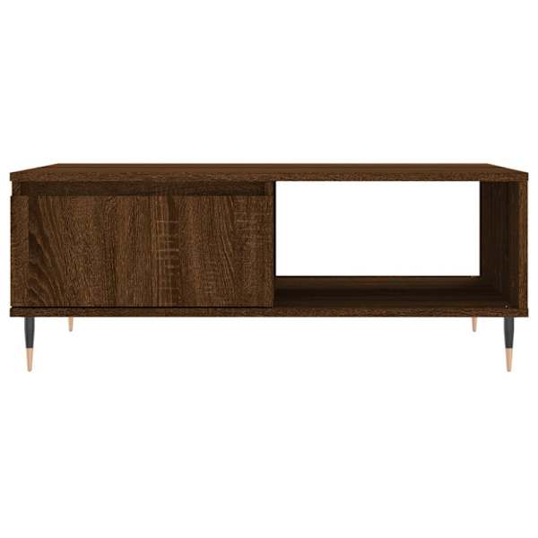 Soffbord brun ek 90x60x35 cm konstruerat trä